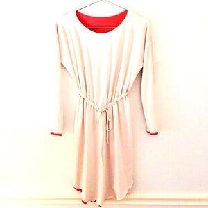 TODAY’S FASHION Draped Mini Dress
Long Sleeve Cream and Red Reversible